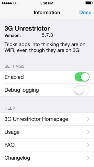 Download 3G Unrestrictor 5 (iOS 10/9/8/7) 5.9.10 free