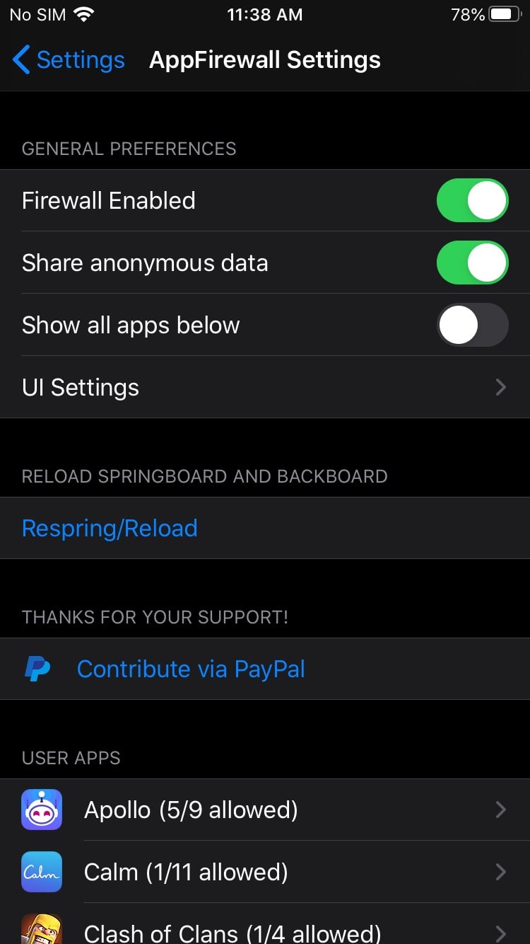 Download App Firewall (iOS 10-13) 1.0.1-1+debug free