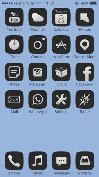 Download blacker iOS7 2.1 free