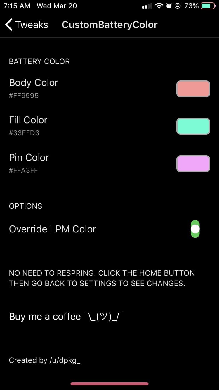 Download CustomBatteryColor 0.0.1 free