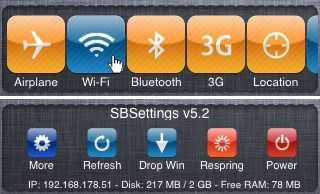 Download iOS 5 SBSettings Blue 1.0 free