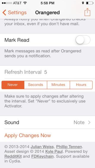 Download Orangered for iOS 7 1.2.1-1 free