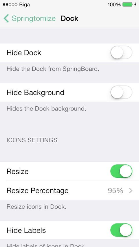 Download Springtomize 3 (iOS 9/8/7) 1.4.5-1 free