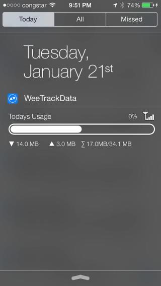 Download WeeTrackData7 for Notification Center 1.1.1 free